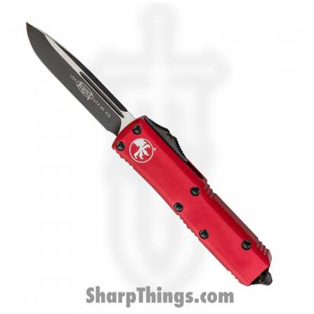 Microtech – 231-1RD – UTX-85 Auto DLC Drop Point OTF Knife – Red