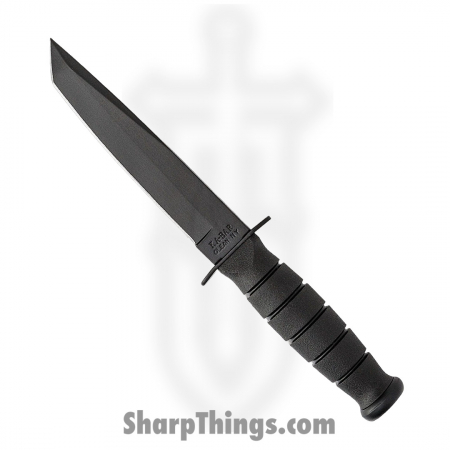 Ka-Bar – KA5054 – Short Tanto Fixed Blade Knife – 1095 High Carbon Kraton G – Black