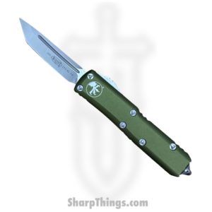 Microtech – 233-4OD – UTX-85 – Tanto Edge Satin S/E Automatic Knife – OD Green
