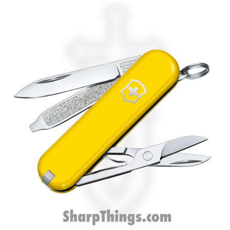 Victorinox – VN062238G – Classic SD – Folding Knife – Stainless Polished Multi Tool – ABS/Celidor – Sunny Side Yellow
