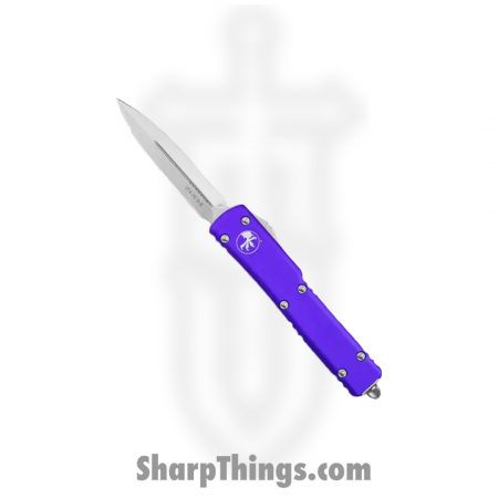 Microtech – 147-10PU – UTX-70 Automatic OTF D/E Stonewash Knife – Purple