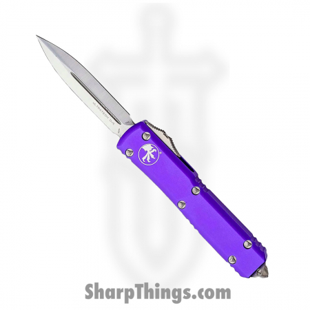Microtech – 122-4PU – Ultratech Automatic OTF D/E Satin Blade Knife – Purple