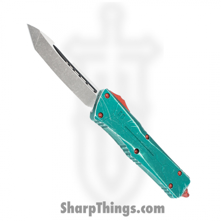 Microtech – 144-10BH – Combat Troodon Bounty Hunter OTF Knife – Apocalyptic Green