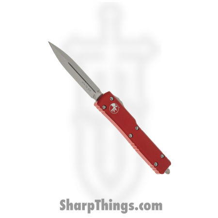 Microtech – 147-10RD – UTX-70 Automatic OTF Stonewash D/E Knife – Red