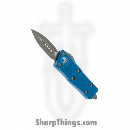Microtech – 238-10APBL – Troodon Mini Automatic OTF D/E Knife – Blue