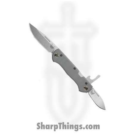Benchmade – 317 – Weekender – Folding Knife – S30V Satin Clip Point and Drop Point – G10 – Gray