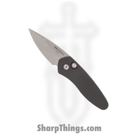 ProTech – 2905 – Sprint – Automatic Knife – S35VN Stonewash Drop Point – Aluminum – Black