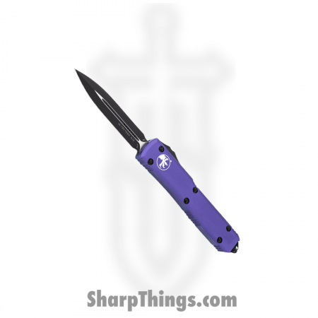 Microtech – 122-1PU – Ultratech Automatic OTF D/E Knife – Black and Purple