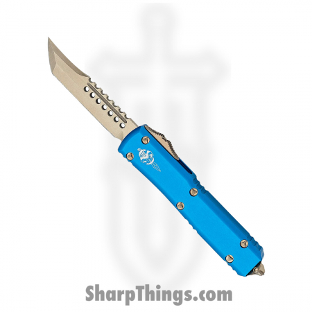 Microtech – 119-13BLS – Ultratech Hellhound Standard OTF Automatic Knife – Bronze and Blue