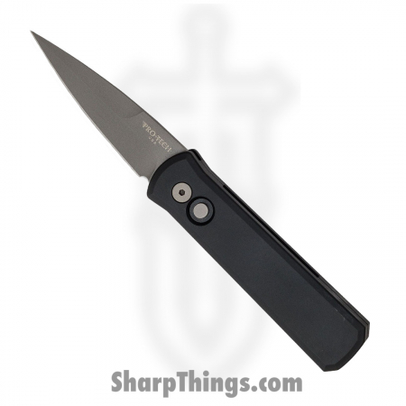 Protech – 720 – Godson – Automatic Knife – 154CM Bead Blasted Spear Point – 6061-T6 Aluminum – Black