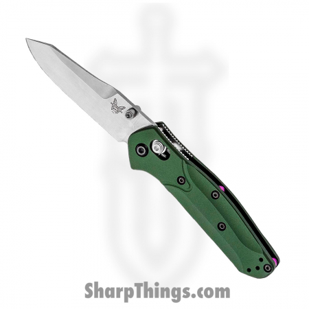 Benchmade – 945 – Mini Osborne – Folding Knife – S30V Satin Reverse Tanto – Aluminum – Green