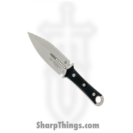 Microtech – 201-12 – SBD Borka Blades Fixed Blade Serrated Stonewash Dagger – G10 – Black