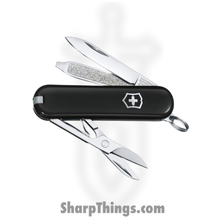 Victorinox – VN062233G – Classic SD Dark Illusion Swiss Army – Folding Knife –  Stainless Polished Multi Tool – ABS/Celidor – Black