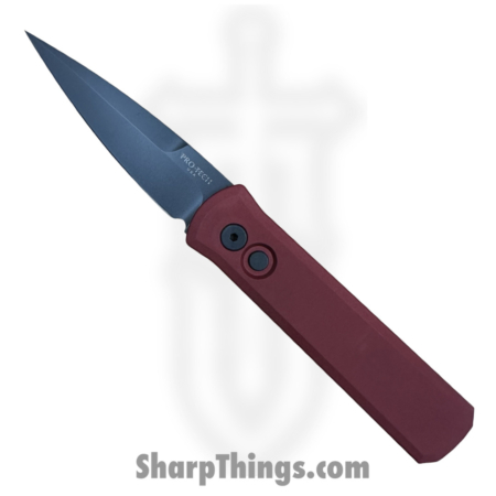 ProTech – 721-RED – Godson – Automatic Knife – 154CM Blasted Spear Point – 6061-T6 Aluminum – Red