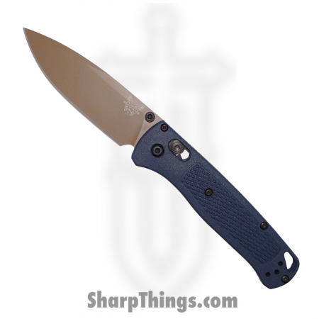 Benchmade – 535FE-05 – Bugout – Folding Knife – S30V Flat Dark Earth Cerakote Drop Point – Grivory – Crater Blue