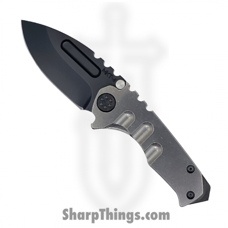 Medford Knife – MK0084PD-01TM-TPCP-BP – Micro “T” – S45VN PVD Drop Point Blade – Tumbled Handle – PVD HW