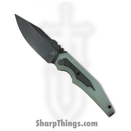 Arcane Design – ADPr35pvJg10 – Preytheon – Folding Knife – S35VN Coated Clip Point – G10 with Insert – Jade Black
