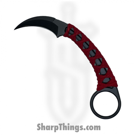 Bastinelli Creations – PIKAPVD – Pika PVD Coated – N690 – Fixed Blade Knife – Red Custom Cobra Wrap