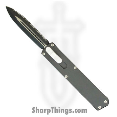 TakCom – TCNH2SPSDL – Nighthawk V2 OTF – Automatic Knife – DLC 154CM – 1 Side Serrated – Dual Edge Spear Point – Black