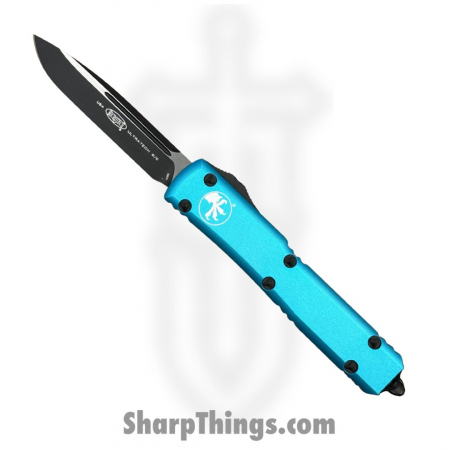 Microtech – 121-1TQ – Ultratech – Coated Drop Point – 6061 T6 – Turquoise