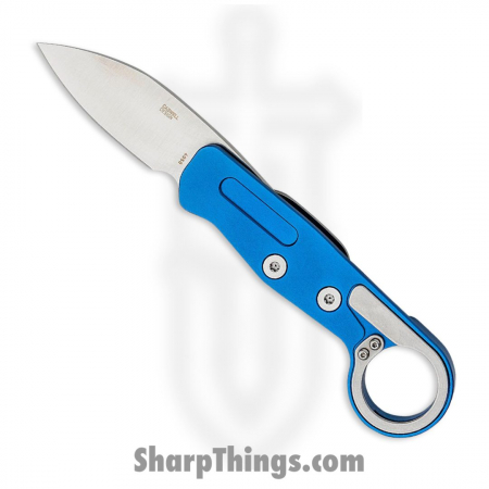 CRKT – 4050 – Provoke Kinematic EDC – Folding Knife – D2 Satin Drop Point – 6061-T6 Aluminum – Blue