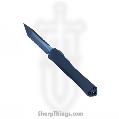 Heretic Knives – H023-6C-T – Manticore S Auto OTF – DLC Magnacut Tanto Full Serrated – 6061 T6 – Black