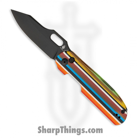 Kizer – KI4562A5 – Cormorant – Folding Knife – CPM-S35VN Black Clip Point – Serape Series G10 Overlays – Multi