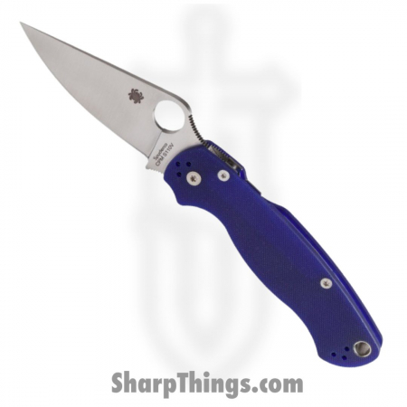 SPYDERCO – SC81GPDBL2 – Para-Military 2 Comp Lock – Folding Knife – CPM-S110V Satin Clip Point – G10 – Blue