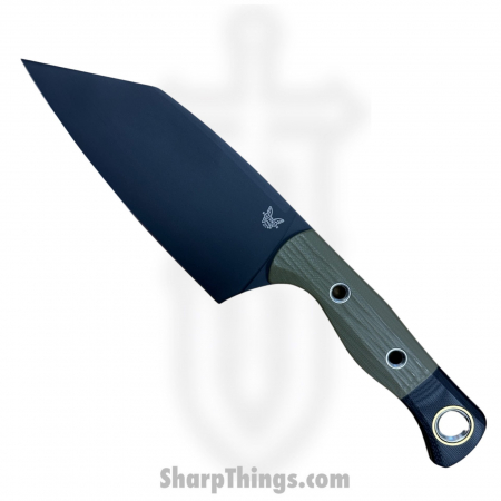 Benchmade – 4010BK-01 – Station Knife – Fixed Blade Knife – CPM-154 DLC Clip Point – G10 – OD Green, Black