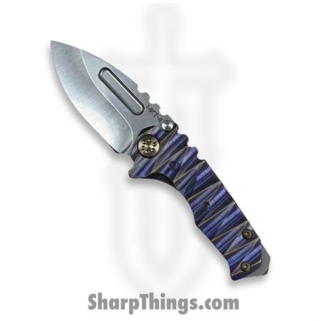 Medford – MK0084TD-36A1-T1C1-BN – Micro “T” – Folding Knife – S45VN  Tumbled Drop Point – Titanium – Bronze Violet Sculpted Lightning