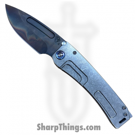 Medford Knife and Tool – MK0454VD-01TM-TFCF-BN – Marauder-H – Folding Knife – S45VN Vulcan Drop Point – Titanium – Tumbled