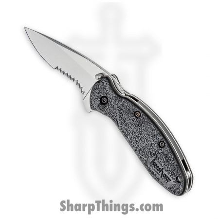 Kershaw – 1620ST – Scallion – Folding Knife – 420HC Bead Blasted Drop Point – Glass Filled Nylon – Black