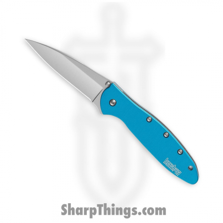 Kershaw – 1660TEAL – Leek – Folding Knife – 14C28N Bead Blasted Drop Point – 6061 T6 Aluminum  – Teal