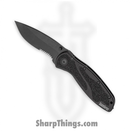 Kershaw – 1670GBBLKST – Blur – Folding Knife – 14C28N Cerakote Drop Point – 6061-T6 Aluminum Trac-Tec Inserts – Black