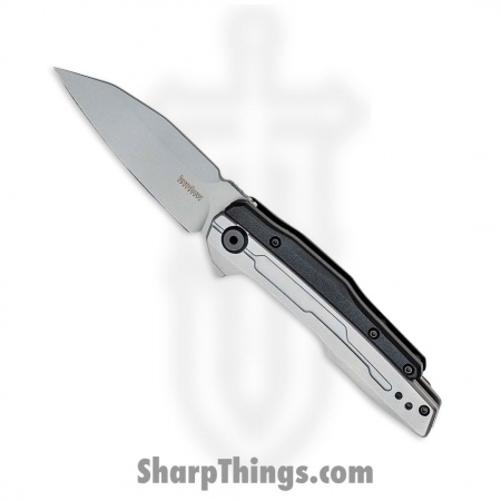 Kershaw – 2049 – Lithium – Folding Knife – 8Cr13MoV Bead Blasted Reverse Tanto – Stainless Steel Glass Filled Nylon – Silver Black