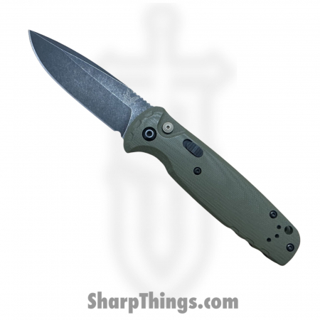 Benchmade – 4300BK-02 – CLA – Automatic Knife – CPM Magnacut DLC Drop Point – G10 – OD Green
