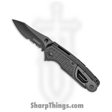 Kershaw – 8100 – Funxion EMT – Folding Knife – 8Cr13MoV Coated Drop Point – Glass Filled Nylon|K-Texture™ Grip – Black