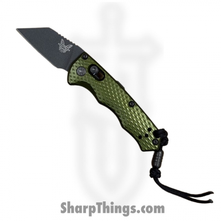 Benchmade – 2950BK-2 – Partial Immunity – Automatic Knife – CPM M4 Coated Wharncliffe – 6061 T6 Aluminum – Woodland Green