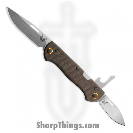 Benchmade – 317-1 – Weekender – Folding Knife – S30V Satin Clip Point – G10 – Brown