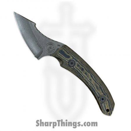 Dishonor Blades – DB-Fjord-LS-BLR – Chimera Edc – Fixed Blade Knife – Uddeholm Rigor (A2) Coated Light Stonewash Mod. Wharncliffe – Richlite – Blue