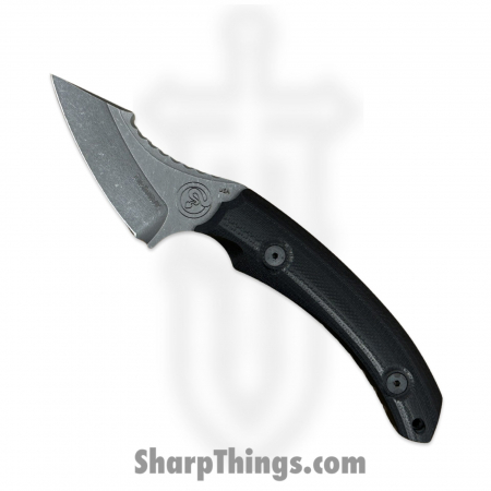 Dishonor Blades – DB-C7-LS-BLK – Chimera Edc – Fixed Blade Knife – Uddeholm Rigor (A2) Coated Light Stonewash Mod. Wharncliffe – G10 – Black