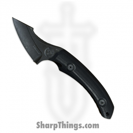 Dishonor Blades – DB-C1-FB-Blk – Chimera Edc – Fixed Blade Knife – Uddeholm Rigor (A2) Flat Black Coated Mod. Wharncliffe – G10 – Black