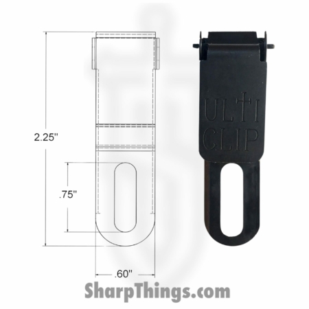 ULTICLIP – 245-DSLIM22 – SLIM 2.2 – Steel – Black