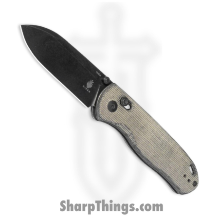 Kizer – KIV3619C4 – Drop Bear – Folding Knife – 154CM Coated Stonewash Drop Point – Micarta – Green