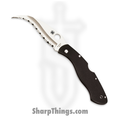 Spyderco – SC12GS – Civilian Lockback – Folding Knife – VG-10  Reverse S Blade – G 10 – Black