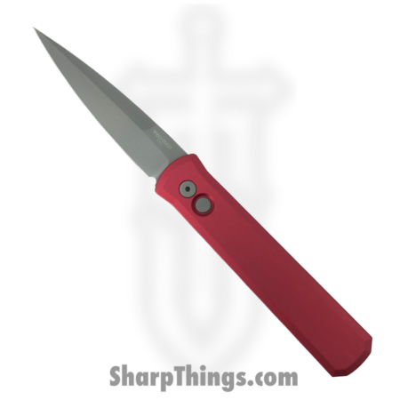 Protech – 920-Red – Godfather – Automatic Knife – 154CM Bead Blasted Spear Point – 6061-T6 Aluminum – Red