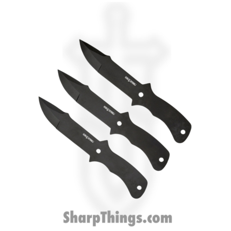 Cold Steel – CSTH80KVC3PK – 3 Piece Throwing Knife Set – Fixed Blade Knife – 420 Stainless Black Oxide Drop Point – Cord Wrapped – Black