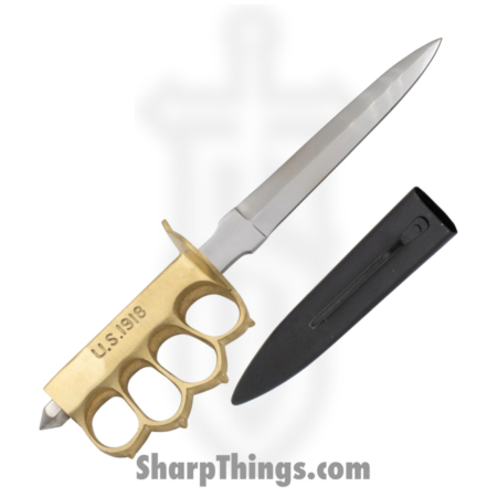 ICD-022 – 11 inch Trench Knife – Fixed Blade Knife – High Carbon Steel Polished Dagger – Brass – Brass