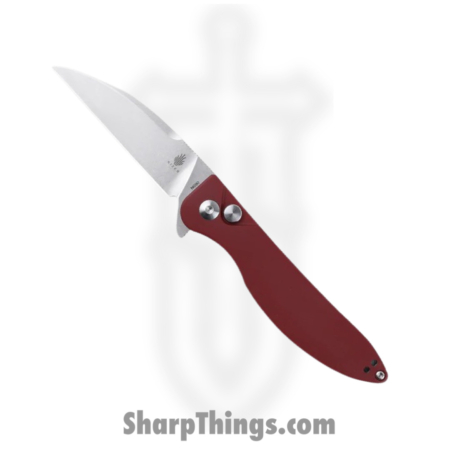Kizer – KIV3566N4 – Sway Back – Folding Knife – N690 Stonewash Wharncliffe – Micarta – Red