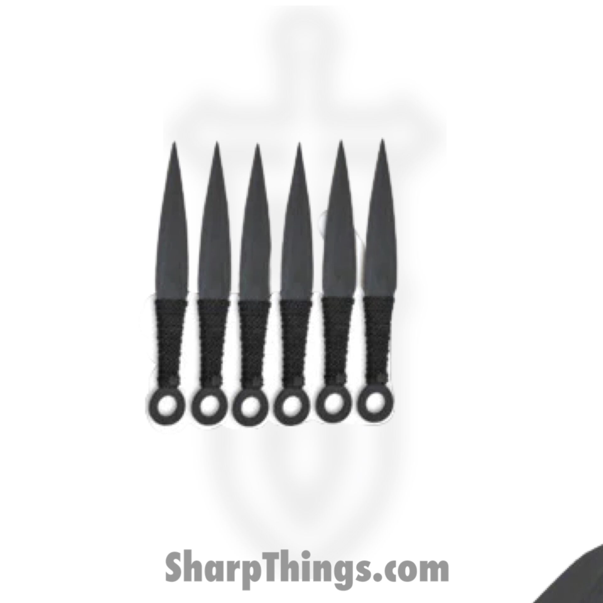Tiger Throwers - TK-868-6-6-BK - 6 Piece Naruto Kunai Anime Throwing Knife  Set - Fixed Blade Knife - Naruto Black Dagger - Paracord Steel - Black -  Sharp Things OKC